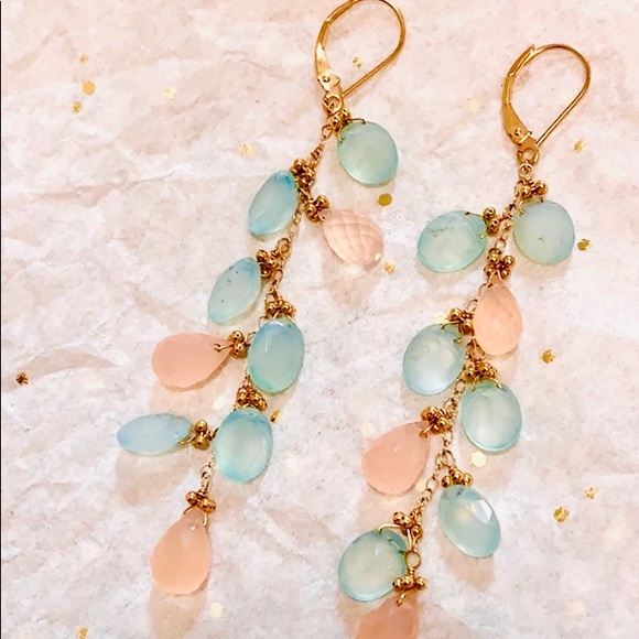 14K YELLOW GOLD HANDMADE LEVERBACK EARRINGS